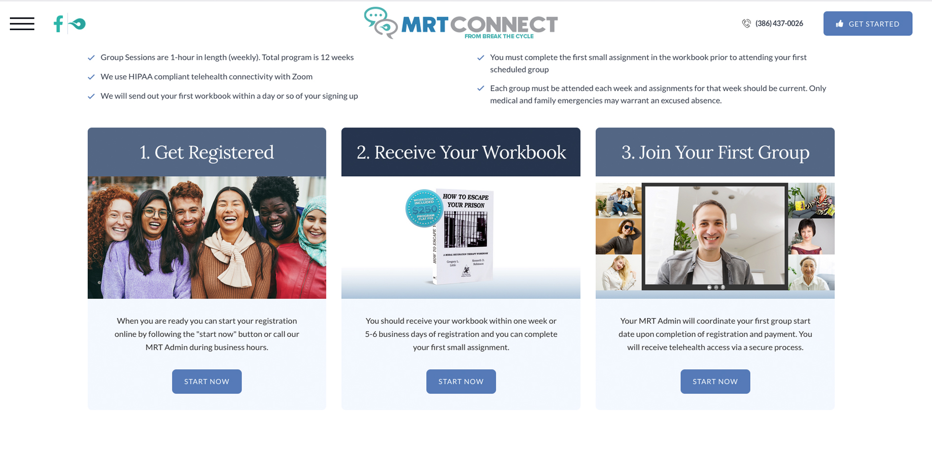 Virtual Program online solution for client registering, onboarding, and payment website screenshot