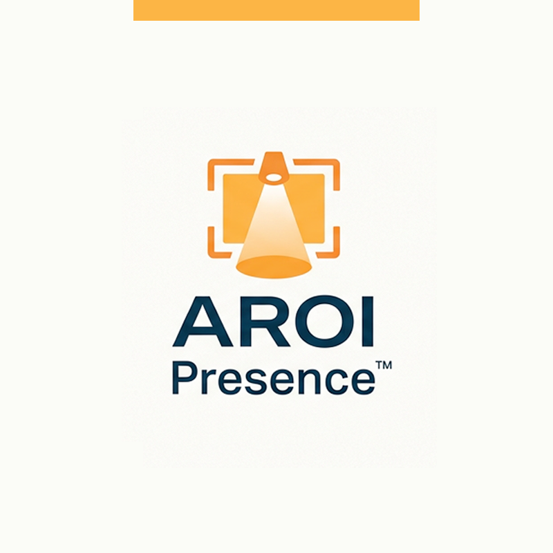 AROI Presence logo representing student-athlete visibility, digital footprint, and institutional NIL communications strategy