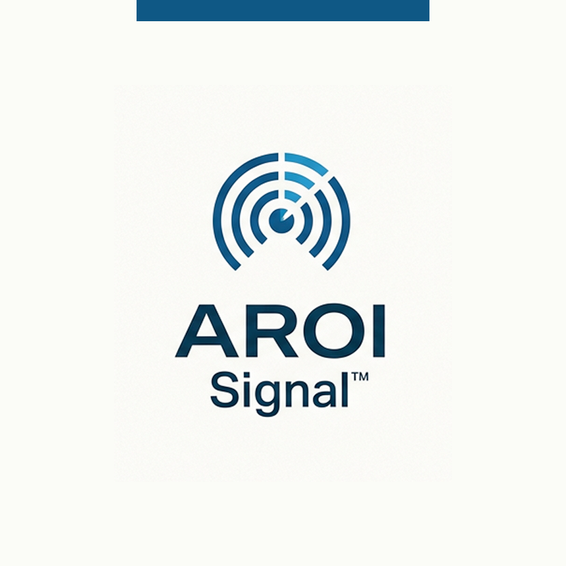 AROI Signal logo representing NIL market intelligence and athlete opportunity insights for university athletic departments