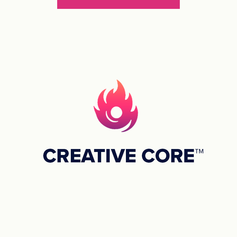 logo for creative core which aligns leadership and creative direction across the whole department to allow the student to engage with onsite services.